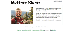 Desktop Screenshot of matthewrichey.com