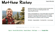 Tablet Screenshot of matthewrichey.com